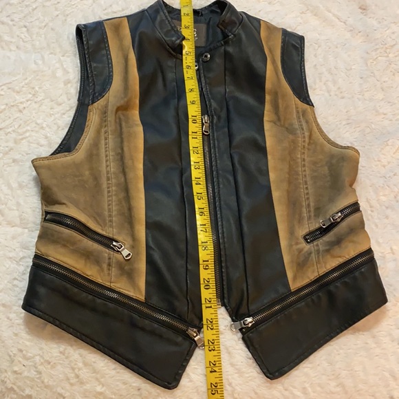 Distressed Faux Leather Vest - Picture 3 of 4